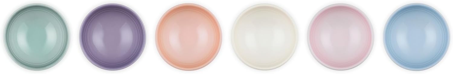 Le Creuset Stoneware Set Of 6 Vancouver Pinch Bowls  Pastel Multi Color