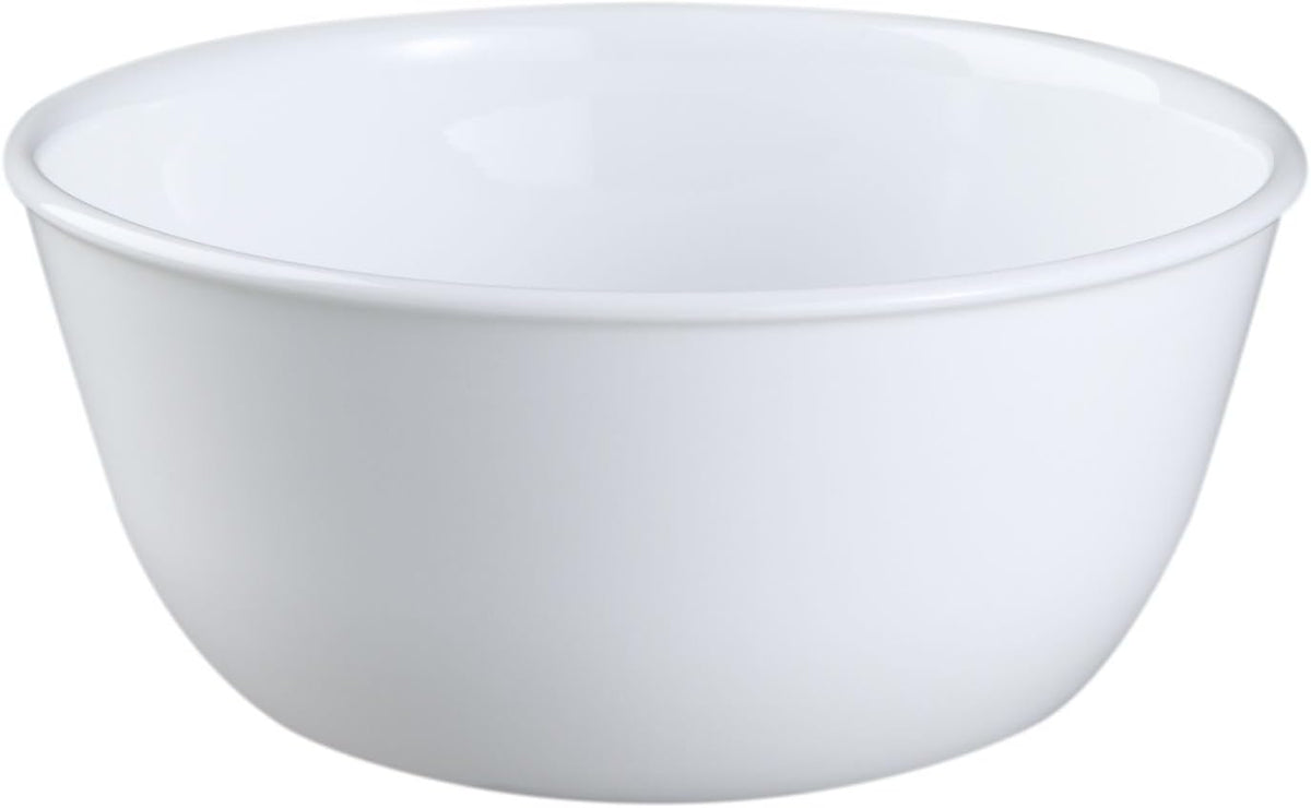 Corelle Coordinates Wh Corelle Livingware Super Glass Soup/Cereal Bowl  28 oz  Winter Frost White  Set of 3