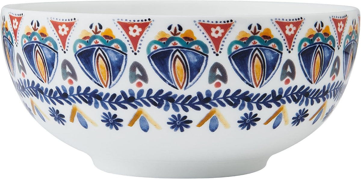 Mikasa Painted Medallion Set of 4 Bone China All Purpose Soup Cereal Bowl  18 Ounces
