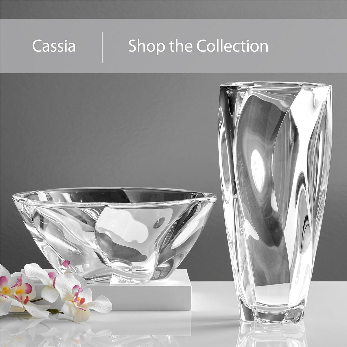 Mikasa Cassia Crystal Glass Bowl  11 Inch
